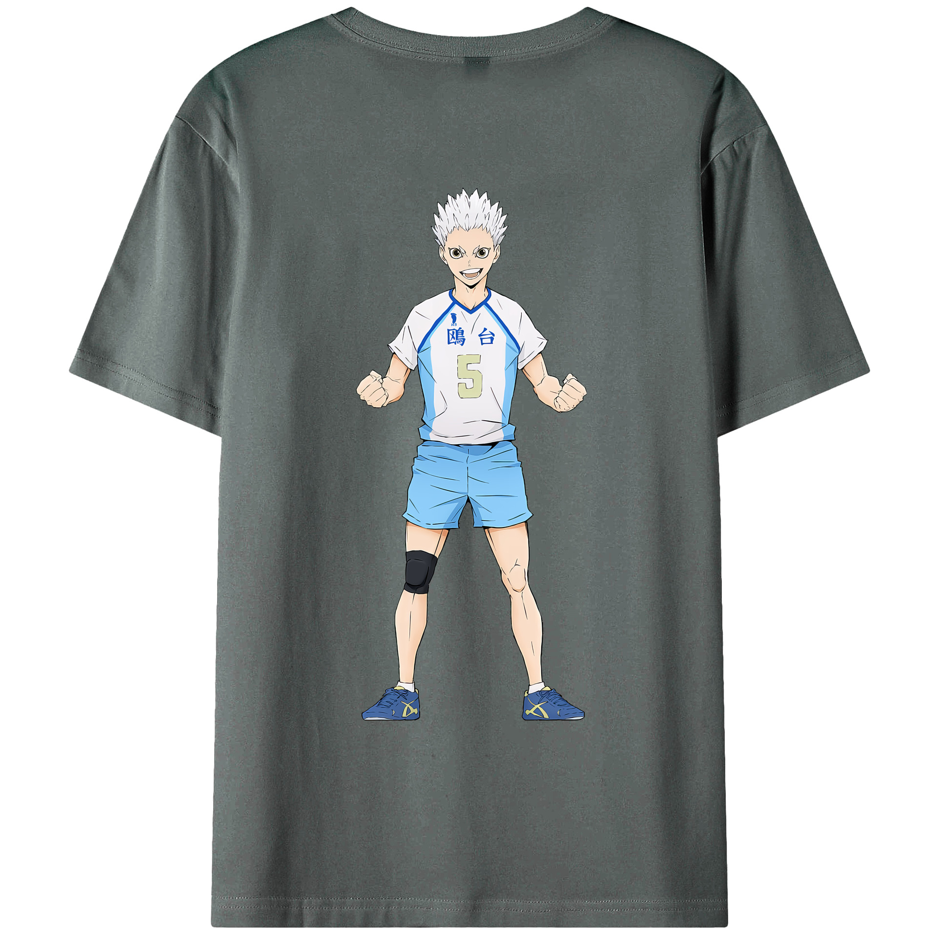 （画像用） ハイキュー!! Haikyu!! 綿100％ メンズ半袖Tシャツ（バックプリント） 通気性